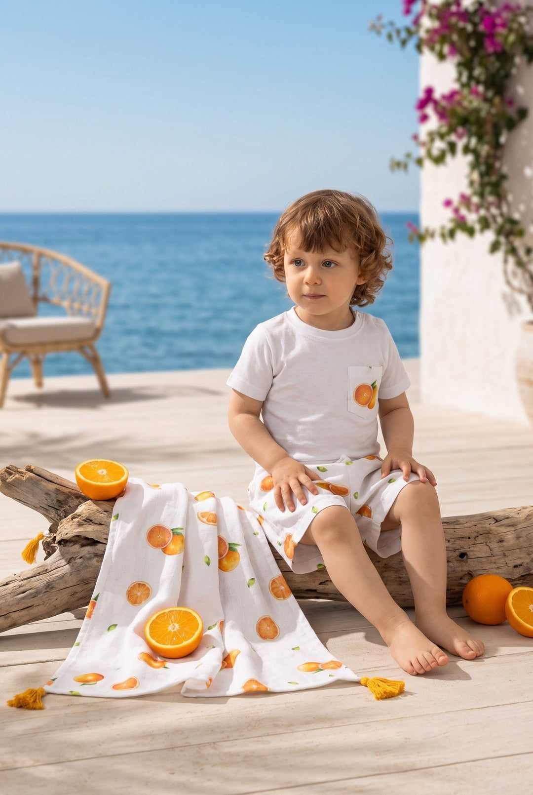 Meia Pata ORANGES T-Shirt - Millie and John