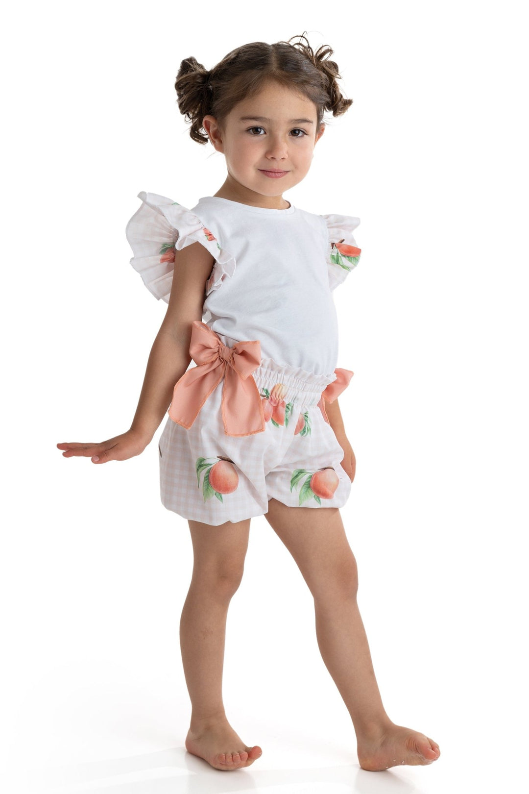 Meia Pata PEACHES Cotton T-Shirt & Shorts - Millie and John