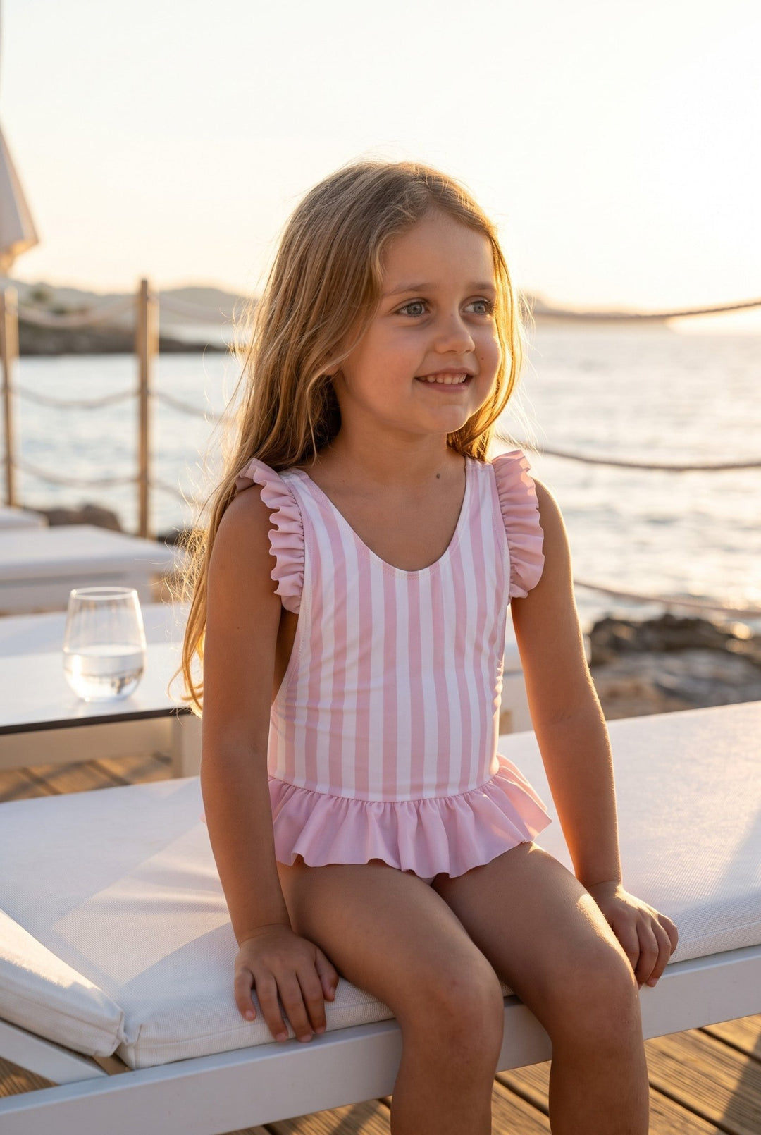 Meia Pata PINK STRIPES "Ravello" Swimsuit - Millie and John