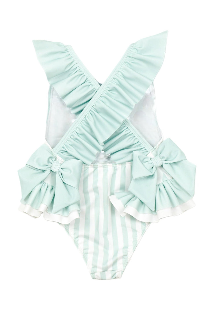 Meia Pata PREORDER 🛑 MINT STRIPES "Barbados" Swimsuit - Millie and John