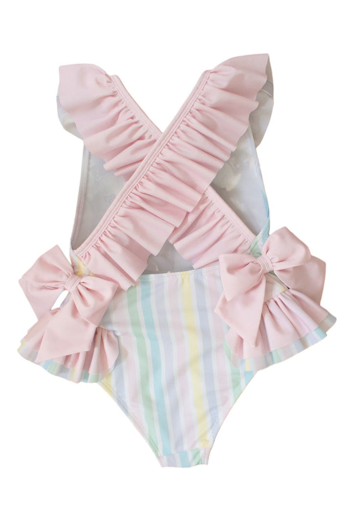 Meia Pata PREORDER 🛑 PASTEL STRIPES "Barbados" Swimsuit - Millie and John