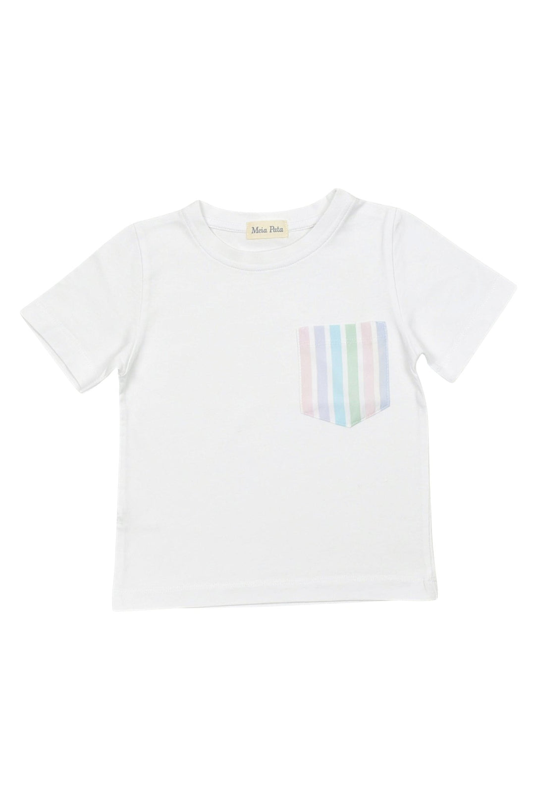 Meia Pata PREORDER 🛑 PASTEL STRIPES Pocket T-Shirt - Millie and John