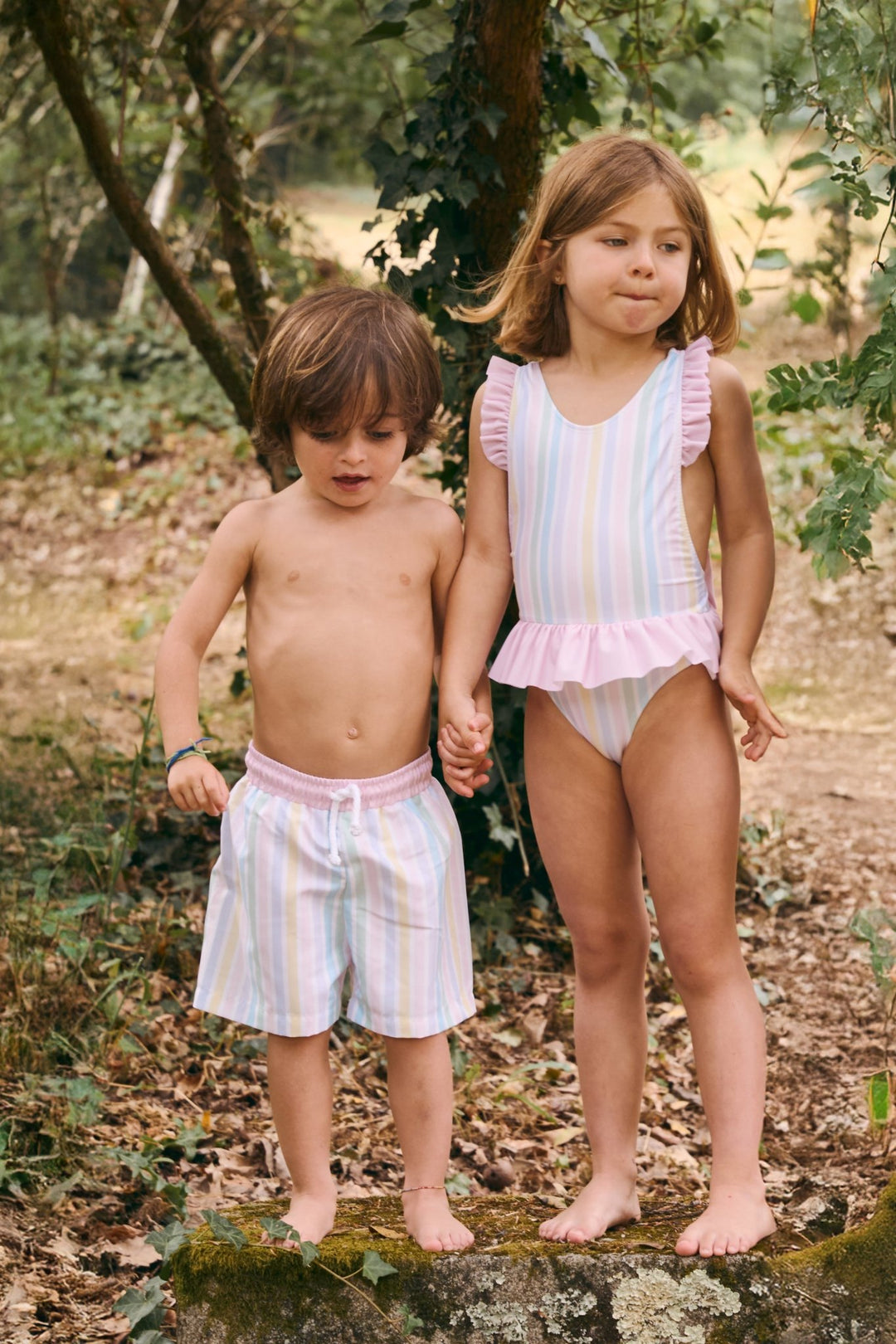 Meia Pata PREORDER 🛑 PASTEL STRIPES "Saona" Swimsuit - Millie and John