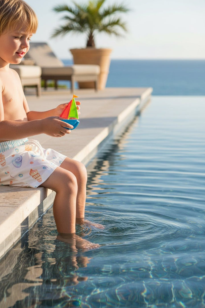 Meia Pata PREORDER 🛑 SEASHELLS Board Shorts - Millie and John