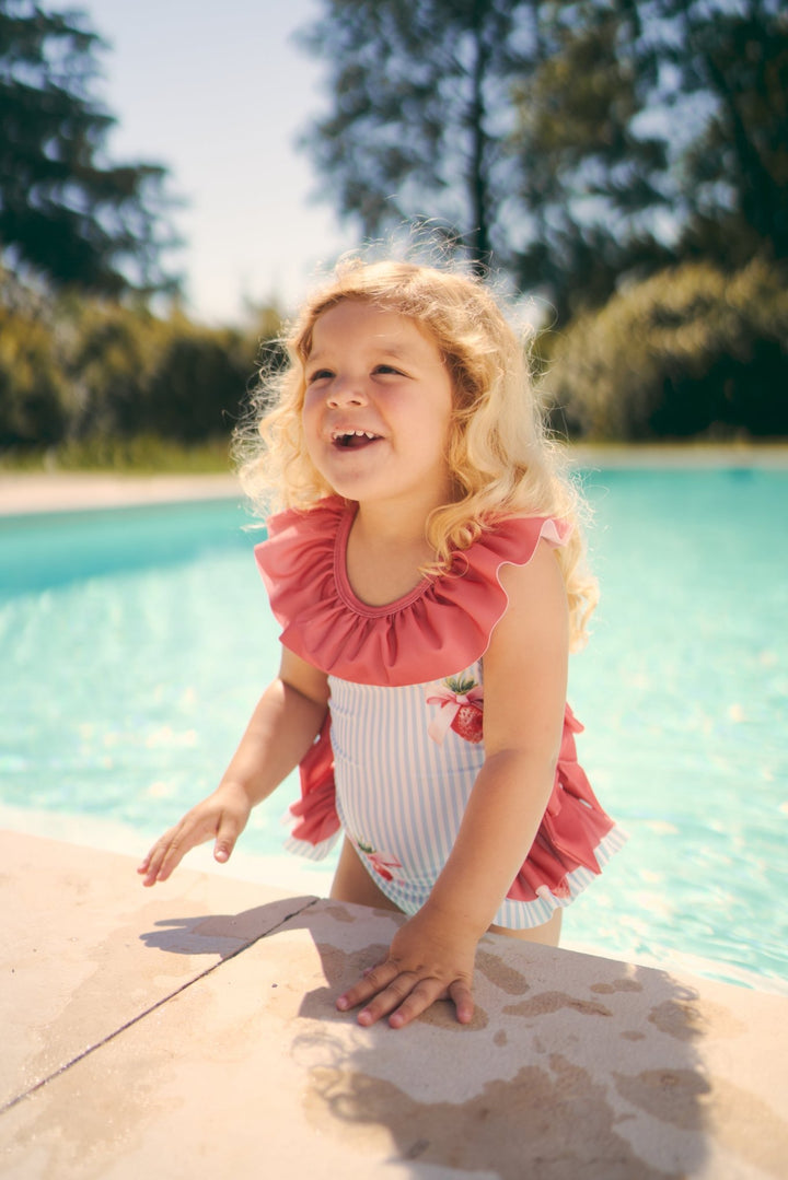 Meia Pata PREORDER 🛑 STRAWBERRIES "Barbados" Swimsuit - Millie and John