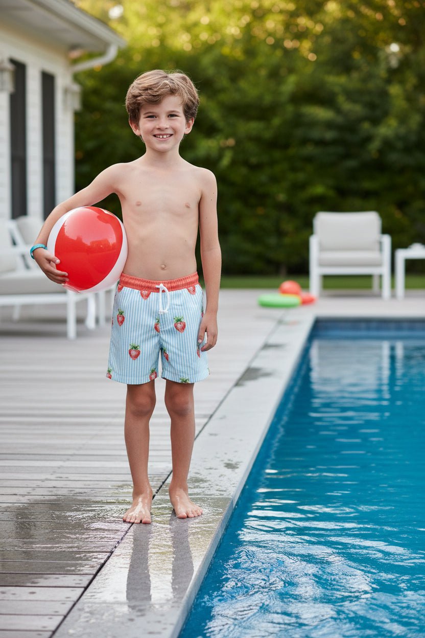 Meia Pata PREORDER 🛑 STRAWBERRIES Board Shorts - Millie and John