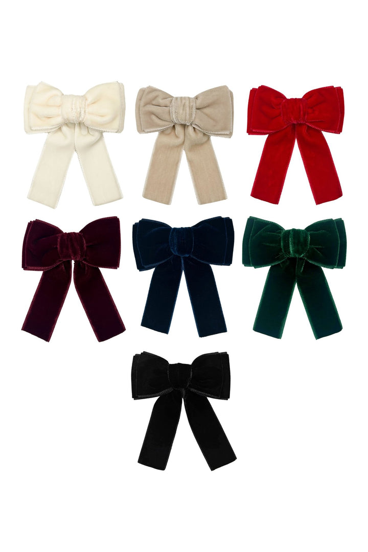 Meia Pata Velvet Hair Bow - Millie and John