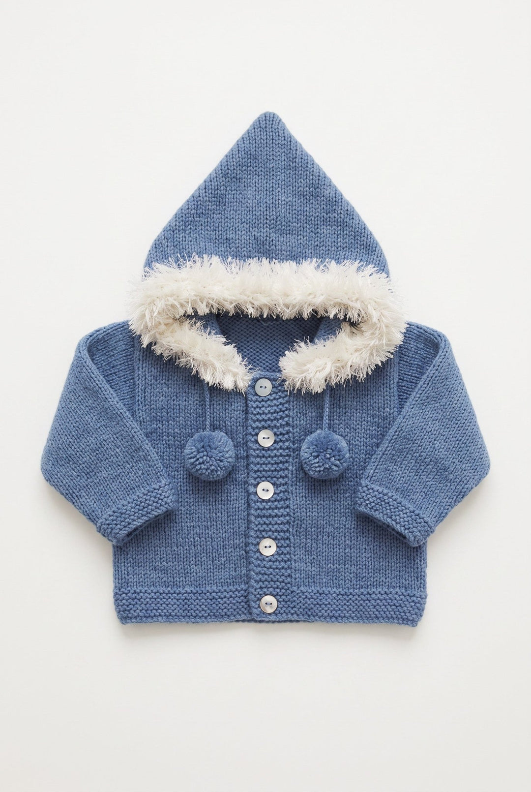 Millie and John Bespoke Bespoke Denim Blue Faux Fur Hoodie - Millie and John