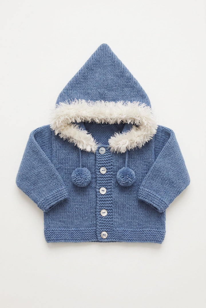 Millie and John Bespoke Bespoke Denim Blue Faux Fur Hoodie - Millie and John