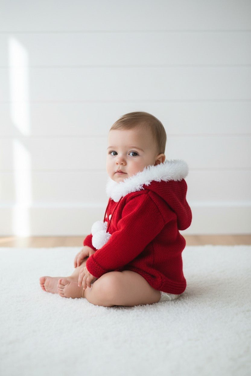 Millie and John Bespoke Bespoke Red Faux Fur Hoodie - Millie and John