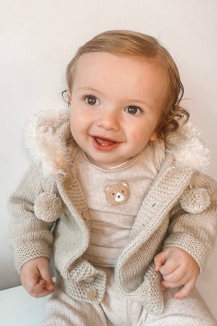 Millie and John Bespoke Bespoke Stone Faux Fur Hoodie - Millie and John