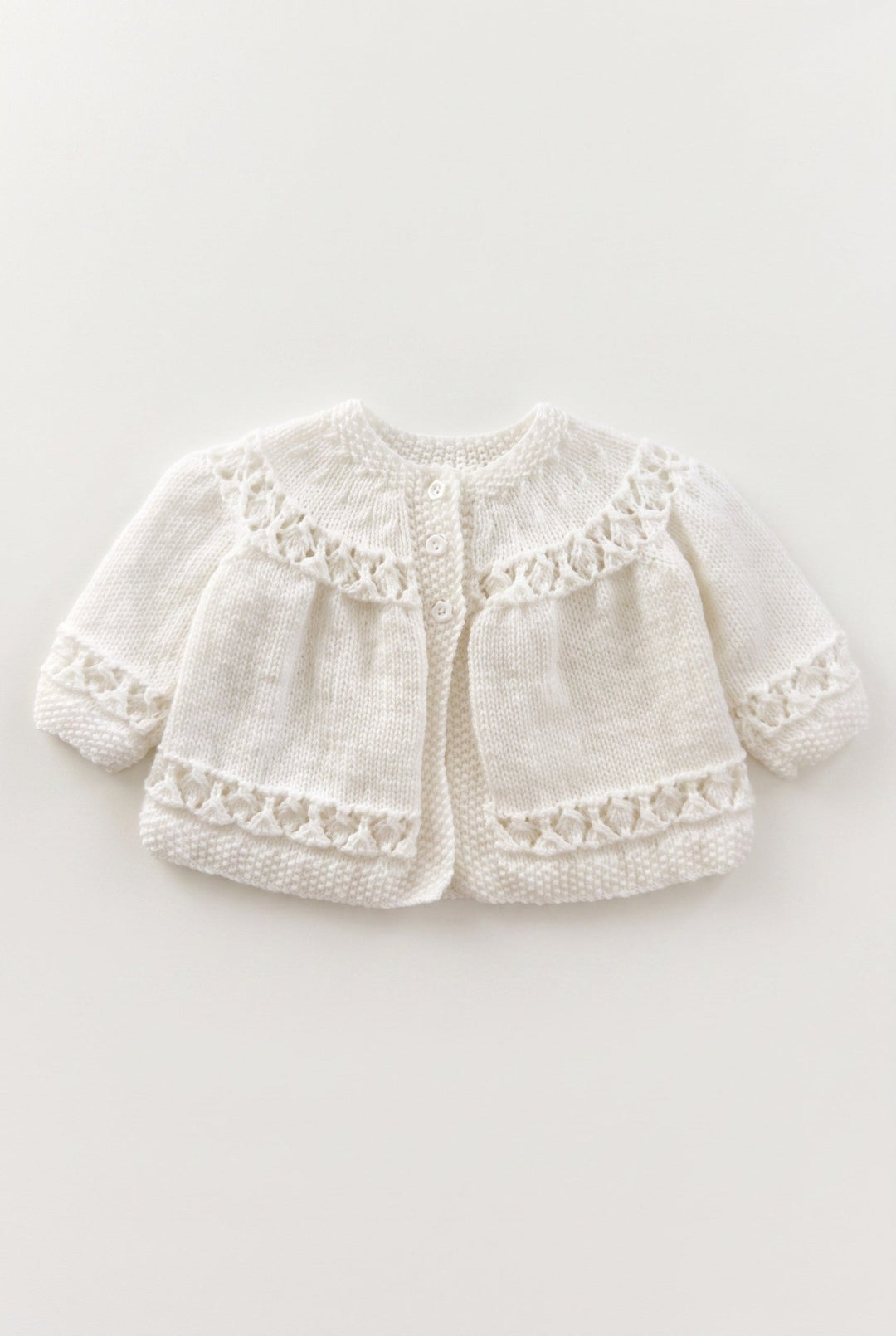 Millie and John Bespoke Bespoke White Matinee Jacket - Millie and John