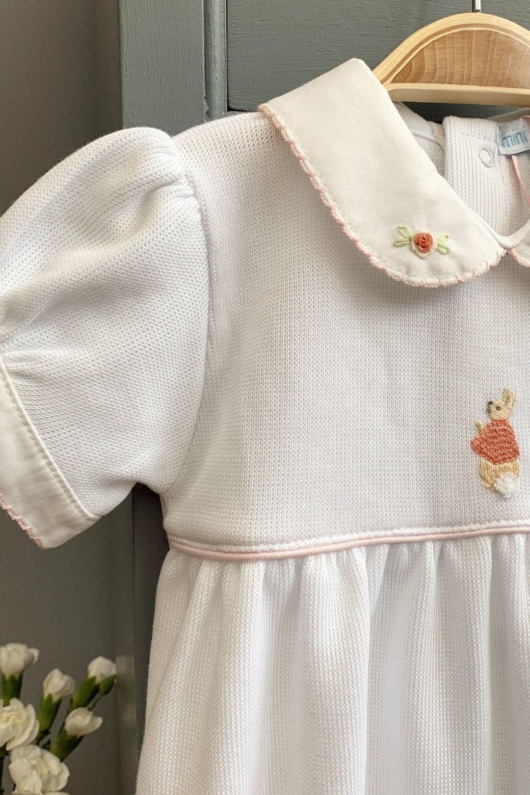 Mini - la - Mode The Flopsy Bunnies White Knit Romper - Millie and John