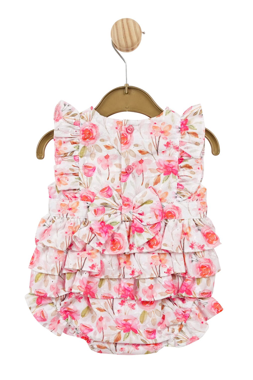 Mintini Baby "Cora" Hot Pink Floral Shortie - Millie and John