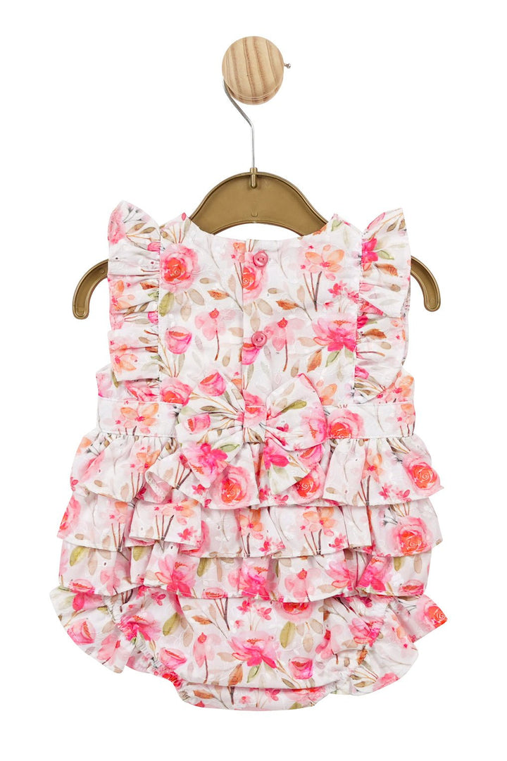 Mintini Baby "Cora" Hot Pink Floral Shortie - Millie and John