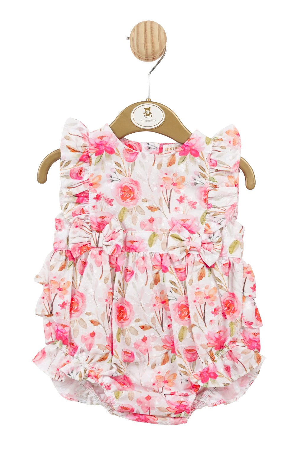 Mintini Baby "Cora" Hot Pink Floral Shortie - Millie and John