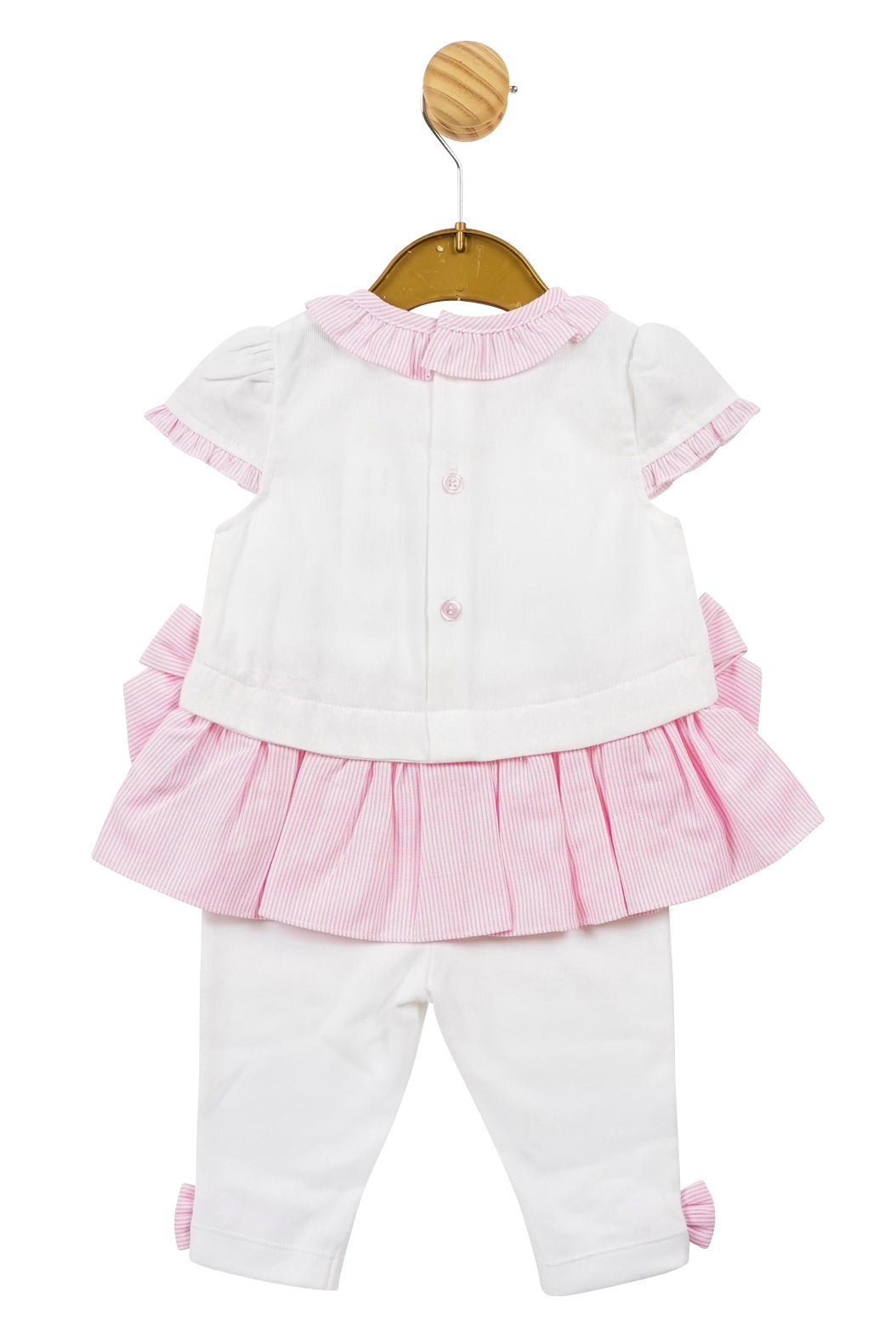 Mintini Baby "Imogen" Pink Striped Blouse & Leggings - Millie and John