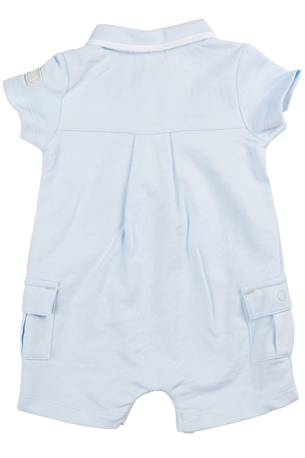 Mintini "Dylan" Baby Blue Cargo Romper - Millie and John