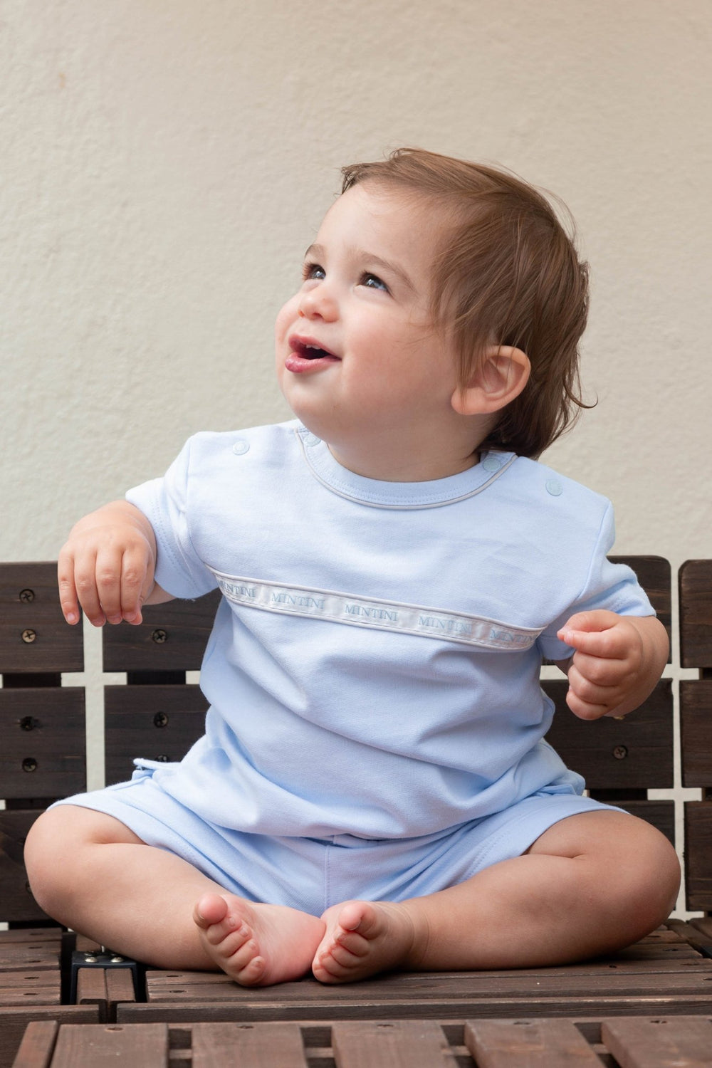 Mintini "Evan" Baby Blue T-Shirt & Cargo Shorts - Millie and John