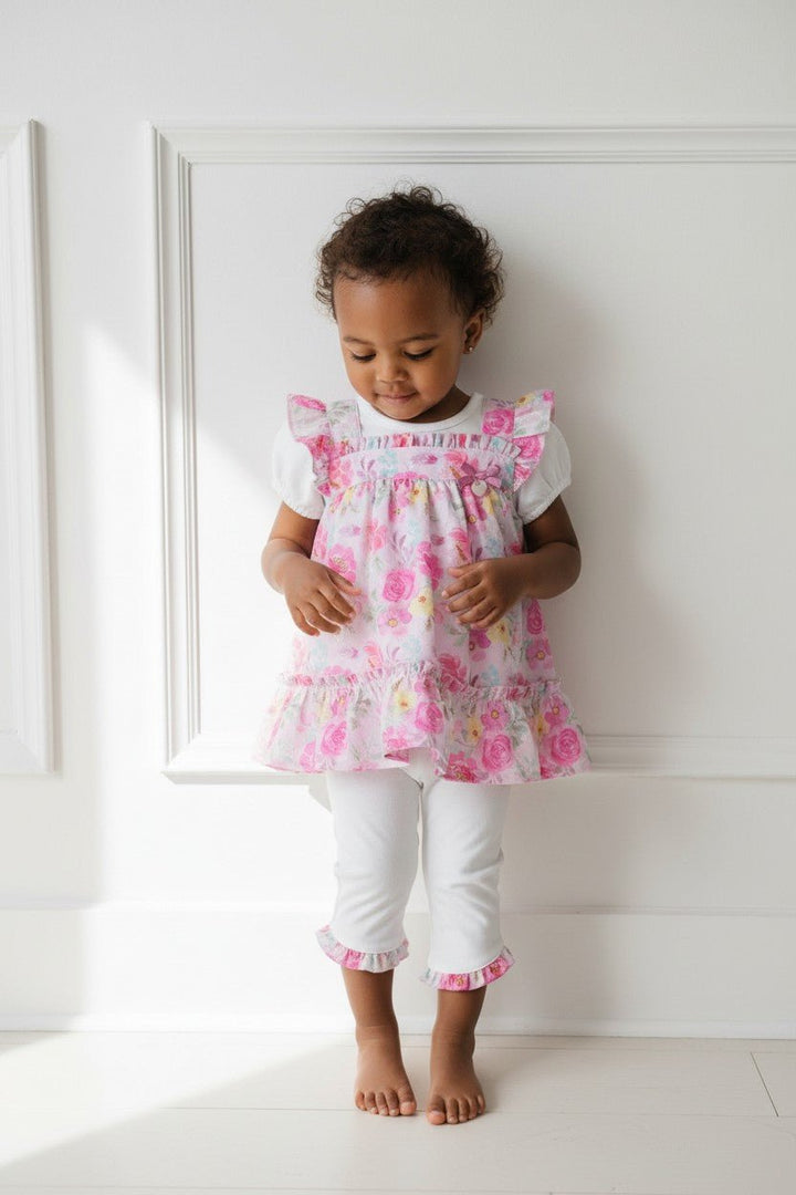 Mintini "Josie" Lilac Floral Broderie Tunic &amp; Leggings - Millie and John