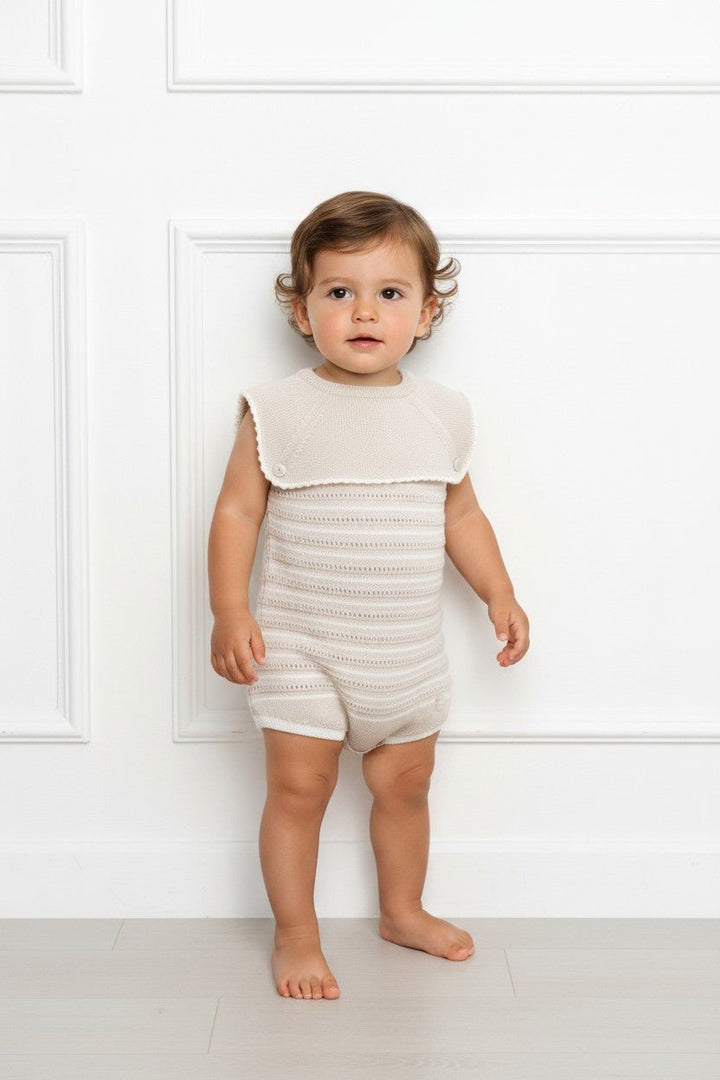 M&amp;J x Granlei "Ari" Stone Stripe Knit Romper - Millie and John
