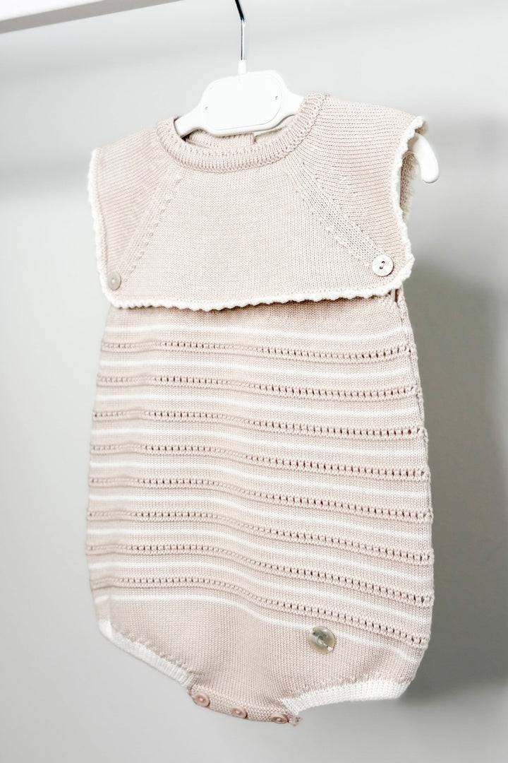 M&amp;J x Granlei "Ari" Stone Stripe Knit Romper - Millie and John