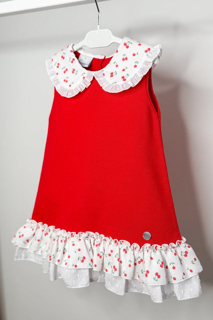 M&amp;J x Granlei "Fifi" Red Knit Cherry Dress - Millie and John