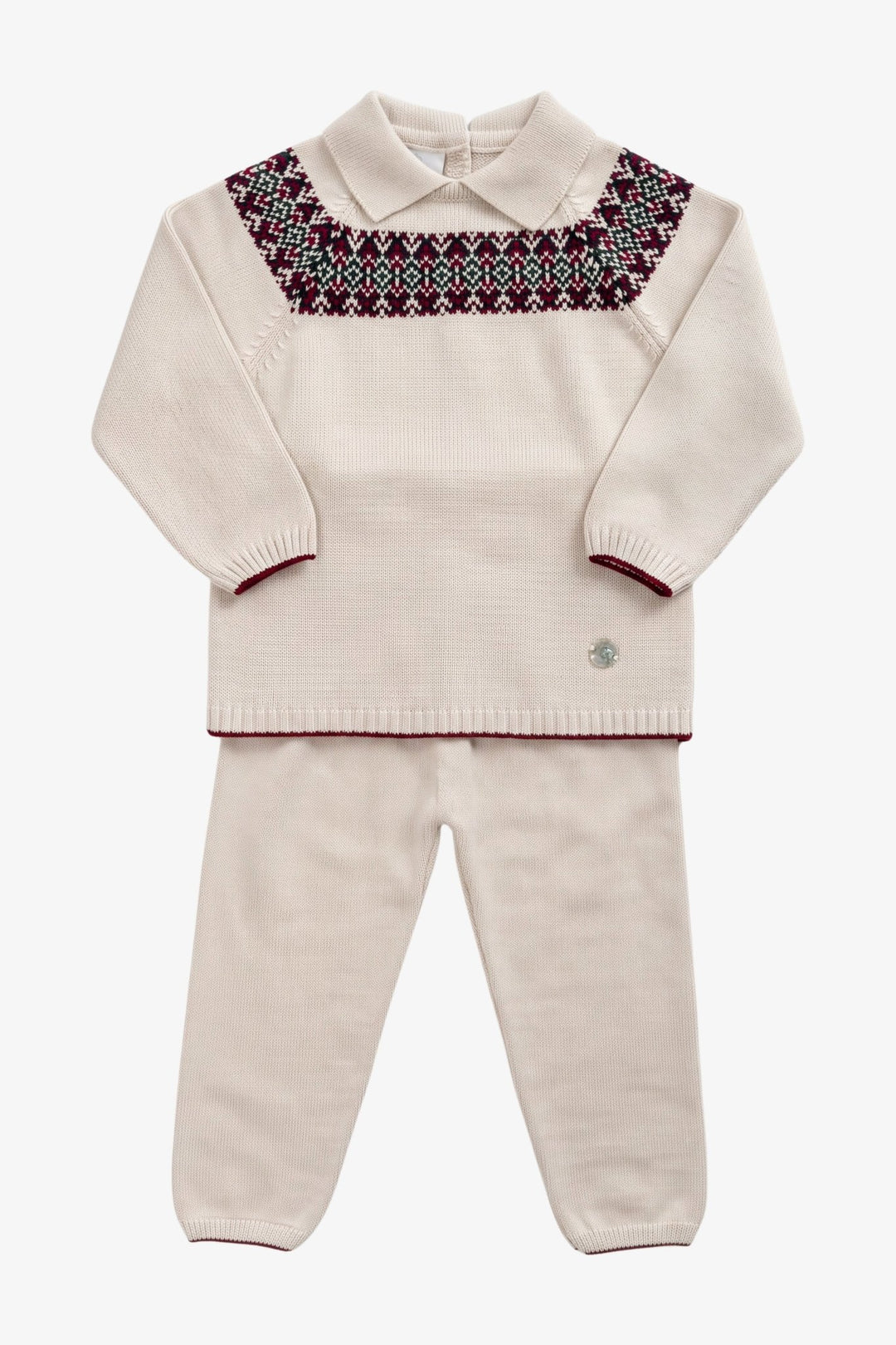 M&amp;J x Granlei "Raffy" Stone Fair Isle Knitted Outfit - Millie and John