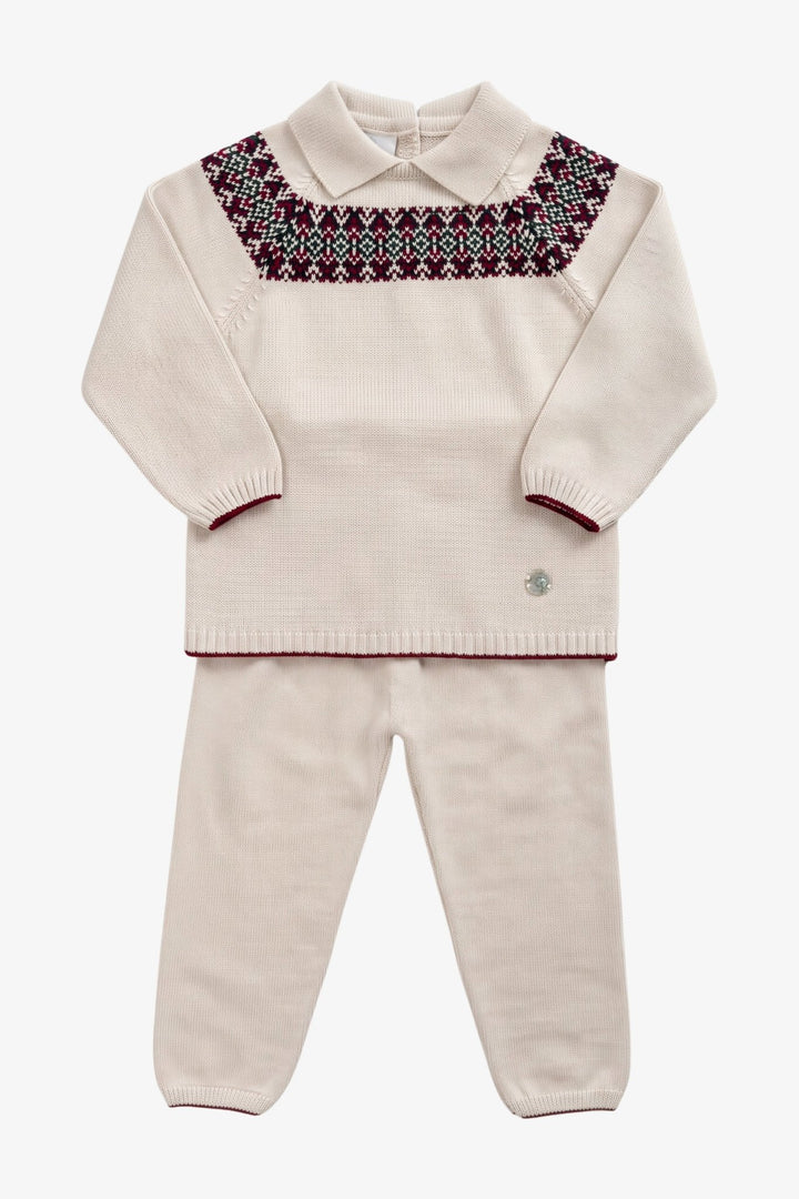 M&amp;J x Granlei "Raffy" Stone Fair Isle Knitted Outfit - Millie and John