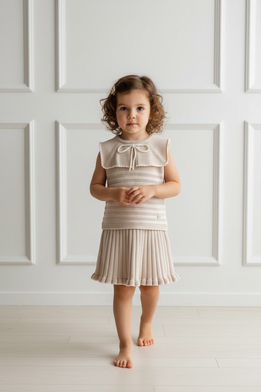 M&J x Granlei "Sunday" Stone Stripe Knit Top & Skirt - Millie and John