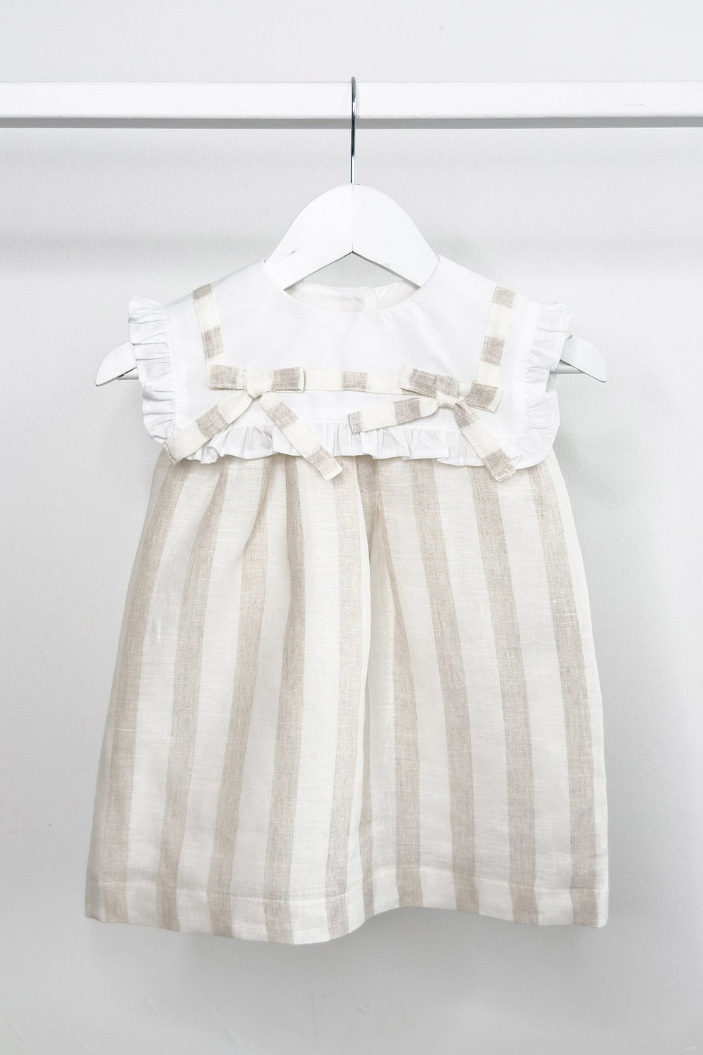 M&J x Puro Mimo "Florence" Beige Stripe Dress - Millie and John