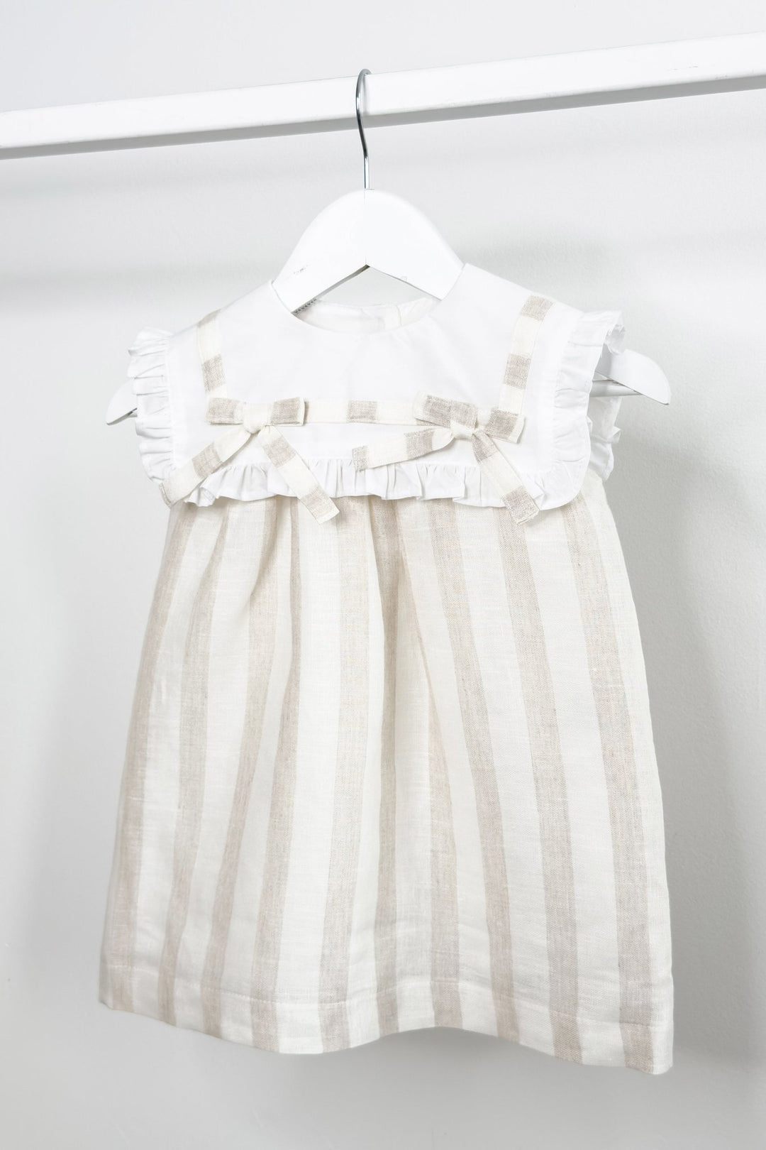 M&amp;J x Puro Mimo "Florence" Beige Stripe Dress - Millie and John