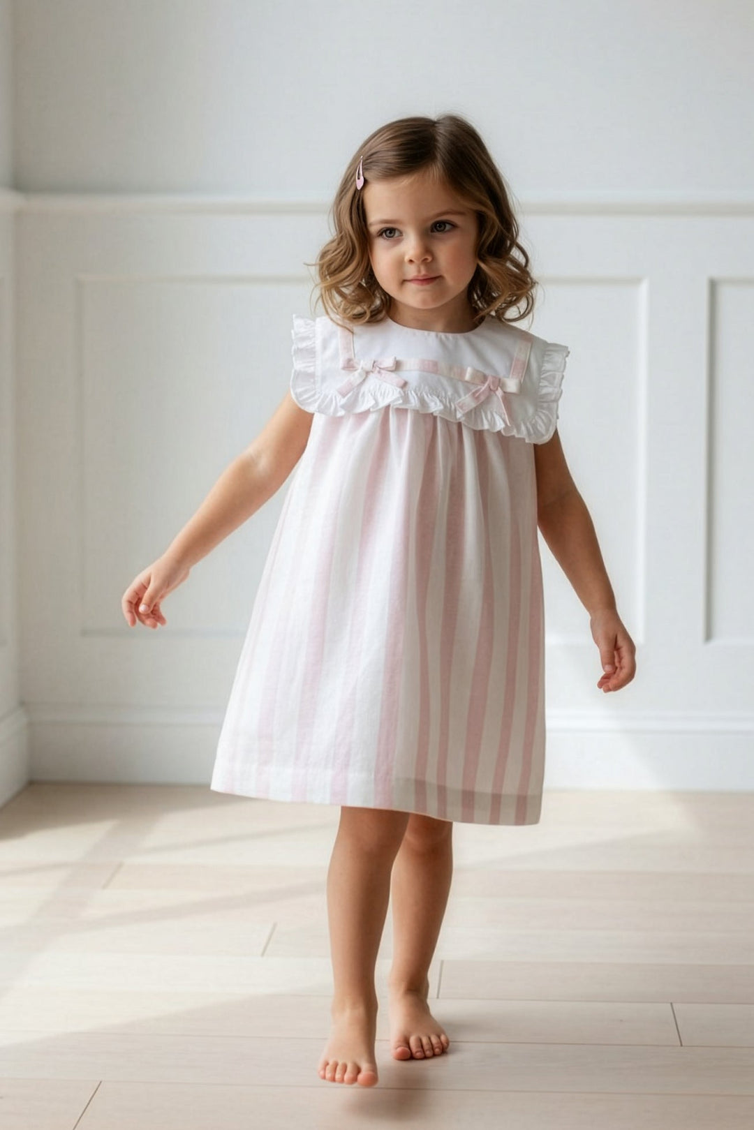 M&J x Puro Mimo "Florence" Pink Stripe Dress - Millie and John