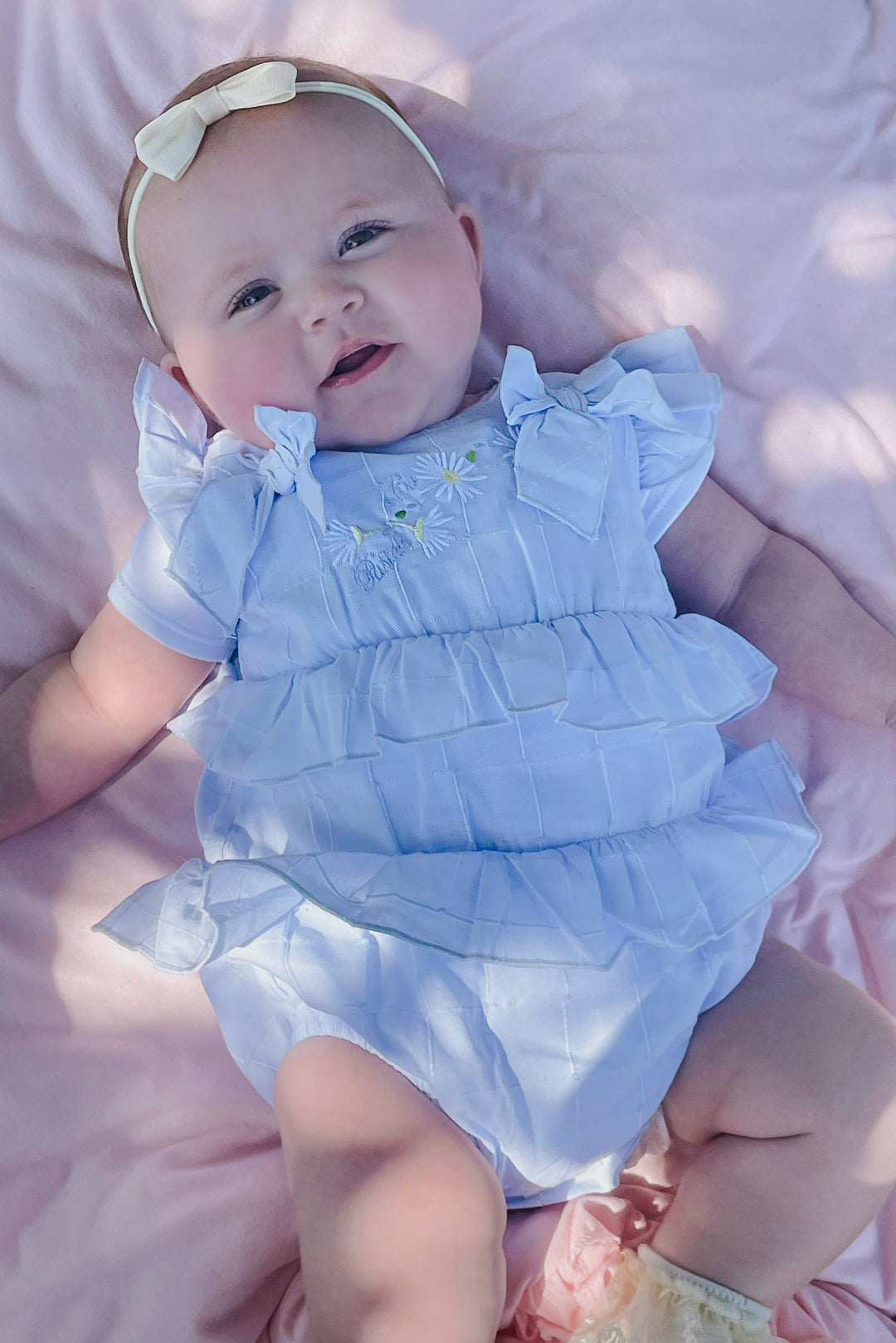 Pastels & Co "Callie" Blue Frilled Shortie - Millie and John