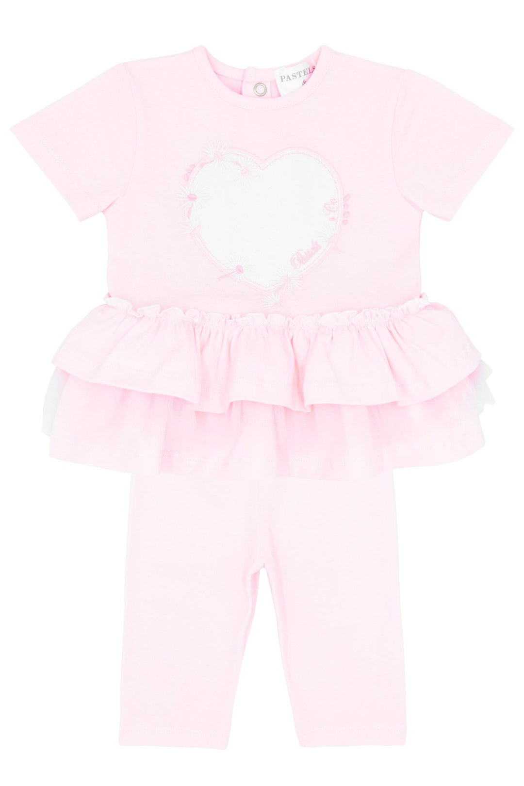 Pastels & Co "Carmen" Pink Tulle Blouse & Leggings - Millie and John
