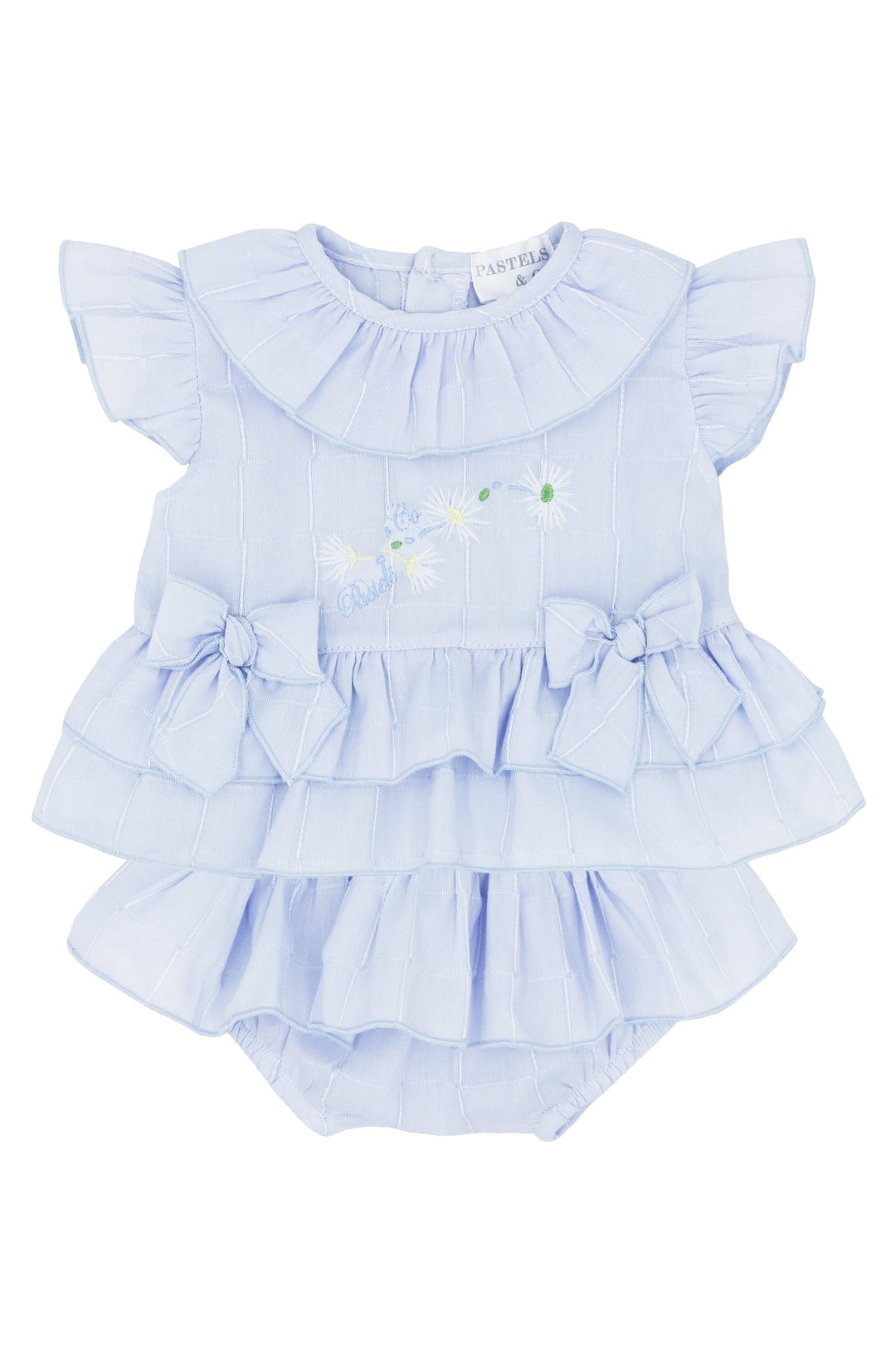 Pastels & Co "Ceillia" Blue Frilled Blouse & Bloomers - Millie and John