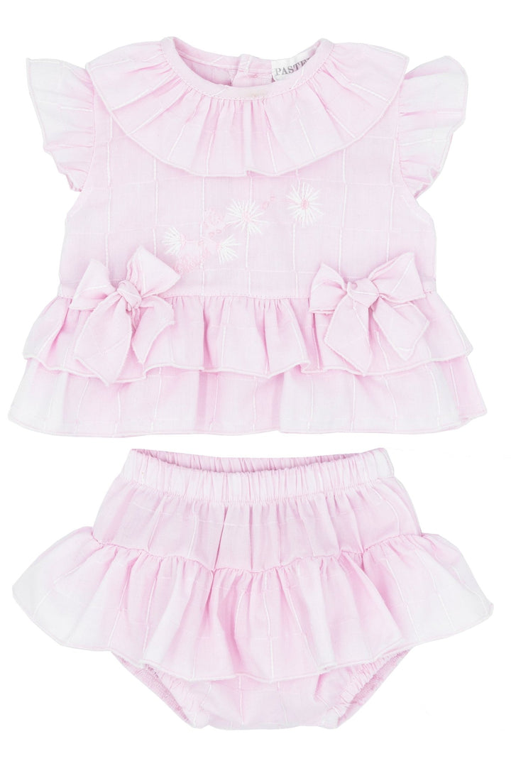 Pastels & Co "Ceillia" Pink Frilled Blouse & Bloomers - Millie and John