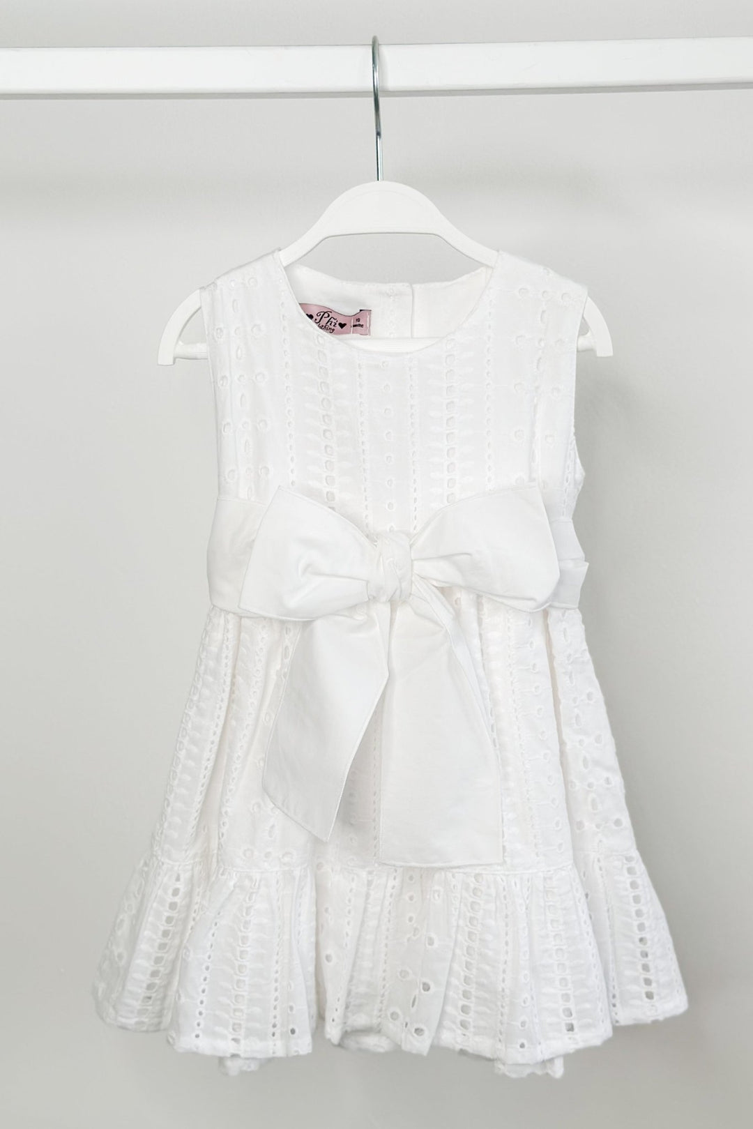 Phi "Addison" White Broderie Anglaise Dress - Millie and John