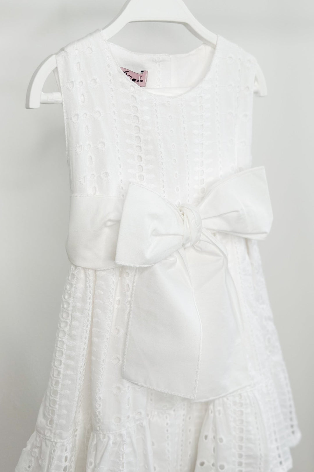 Phi "Addison" White Broderie Anglaise Dress - Millie and John