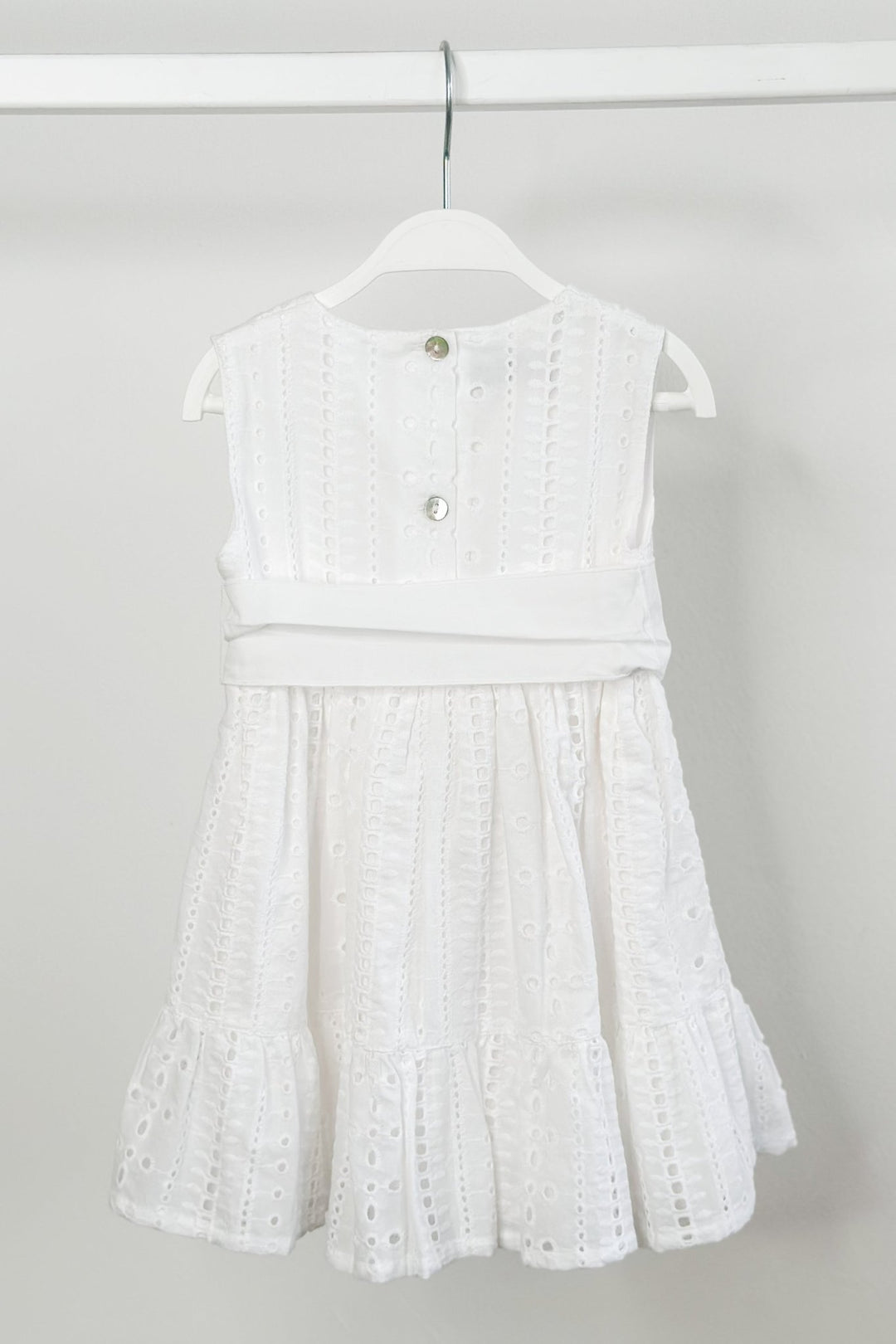 Phi "Addison" White Broderie Anglaise Dress - Millie and John