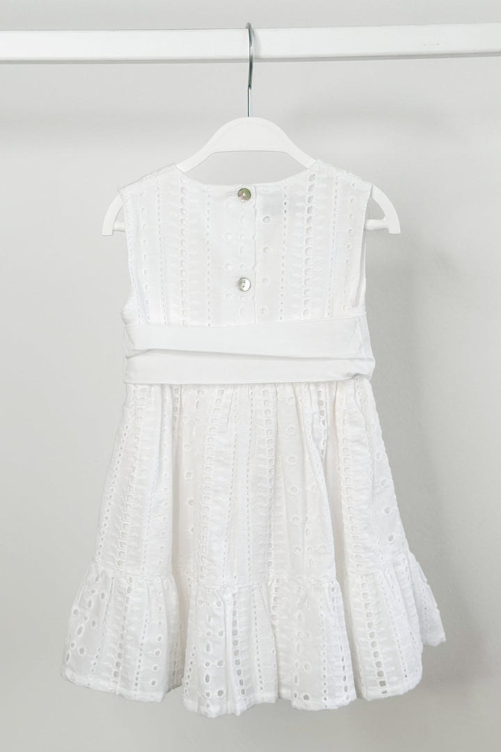 Phi "Addison" White Broderie Anglaise Dress - Millie and John