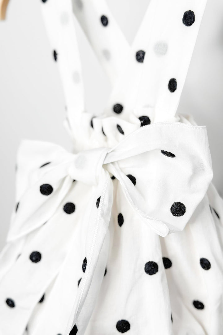 Phi "Adina" White & Black Polka Dot Shortie - Millie and John