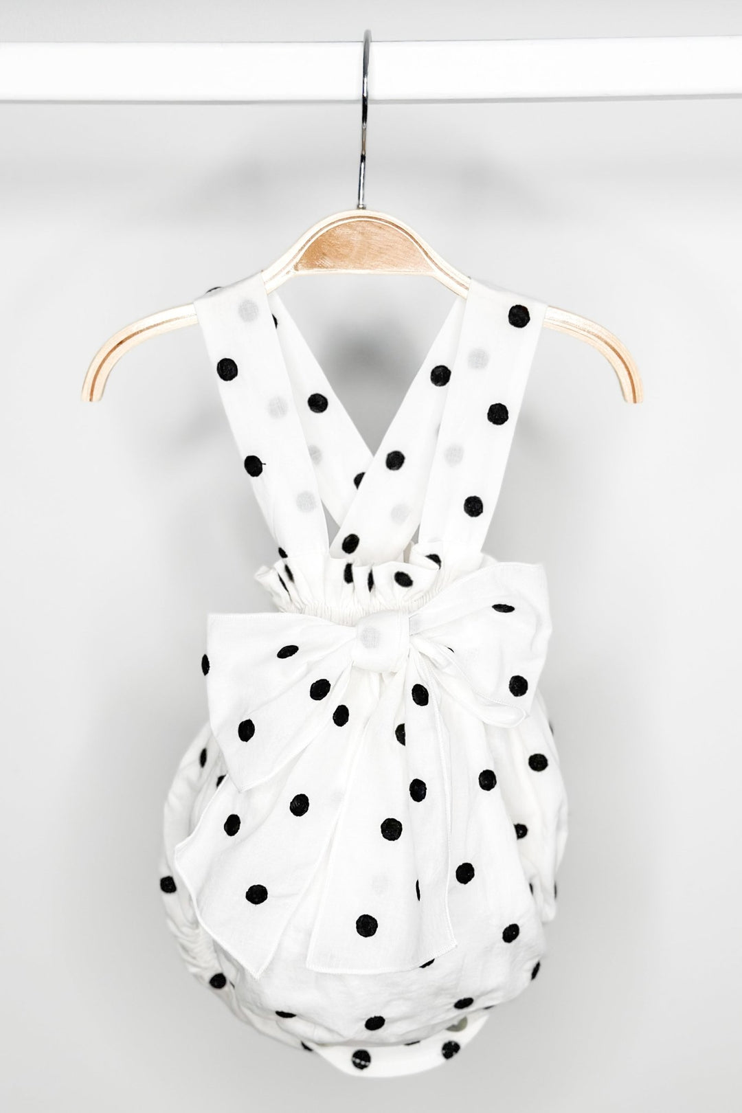 Phi "Adina" White & Black Polka Dot Shortie - Millie and John