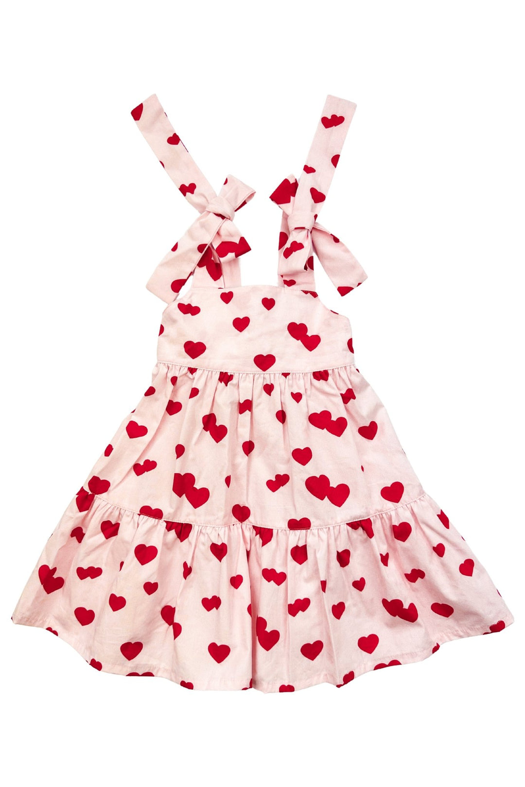 Phi "Amore" Red & Pink Heart Print Dress - Millie and John