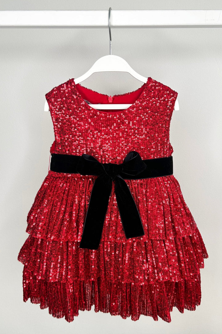 Phi "Angelica" Red Sequin Dress - Millie and John