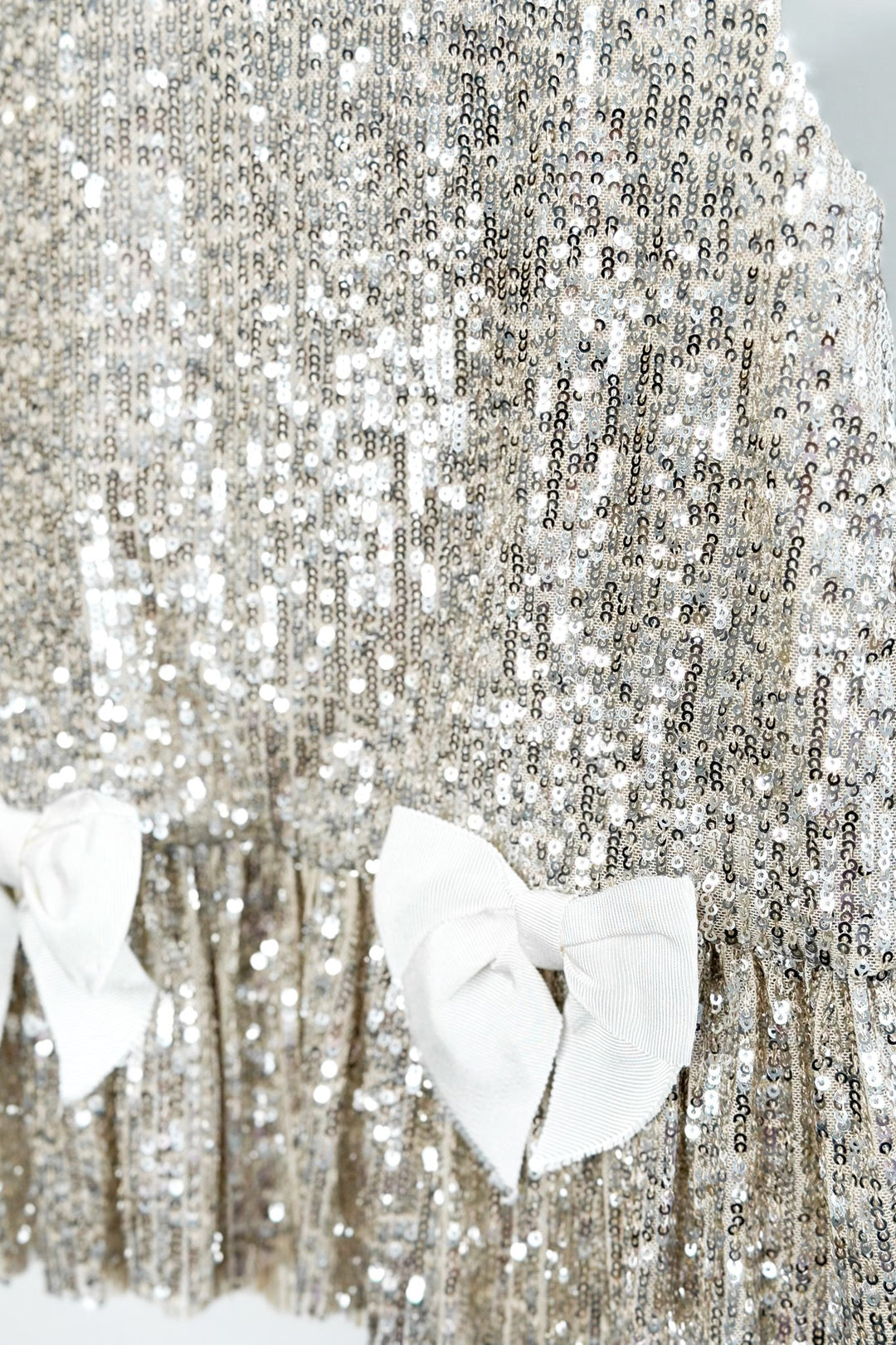 Phi "Ariella" Champagne Sequin Drop Waist Dress - Millie and John