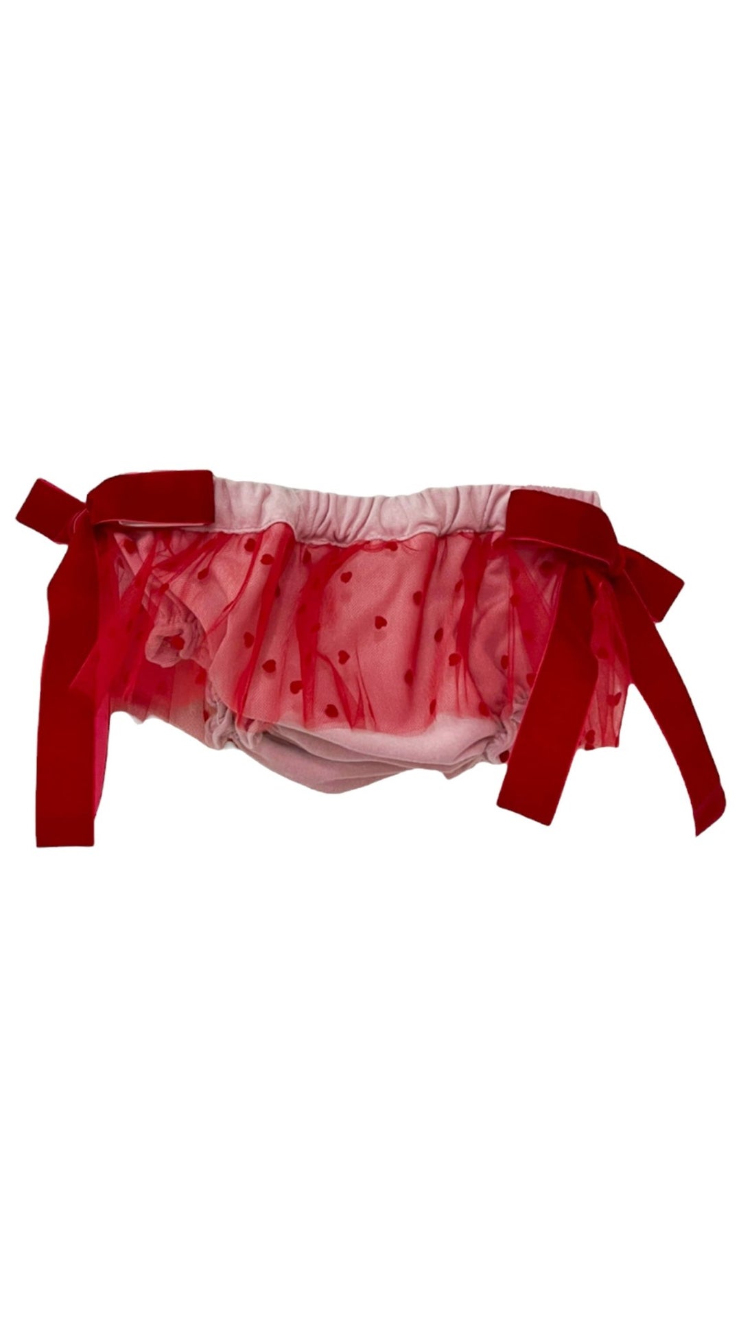 Phi "Betty" Pink & Red Tulle Bloomers - Millie and John
