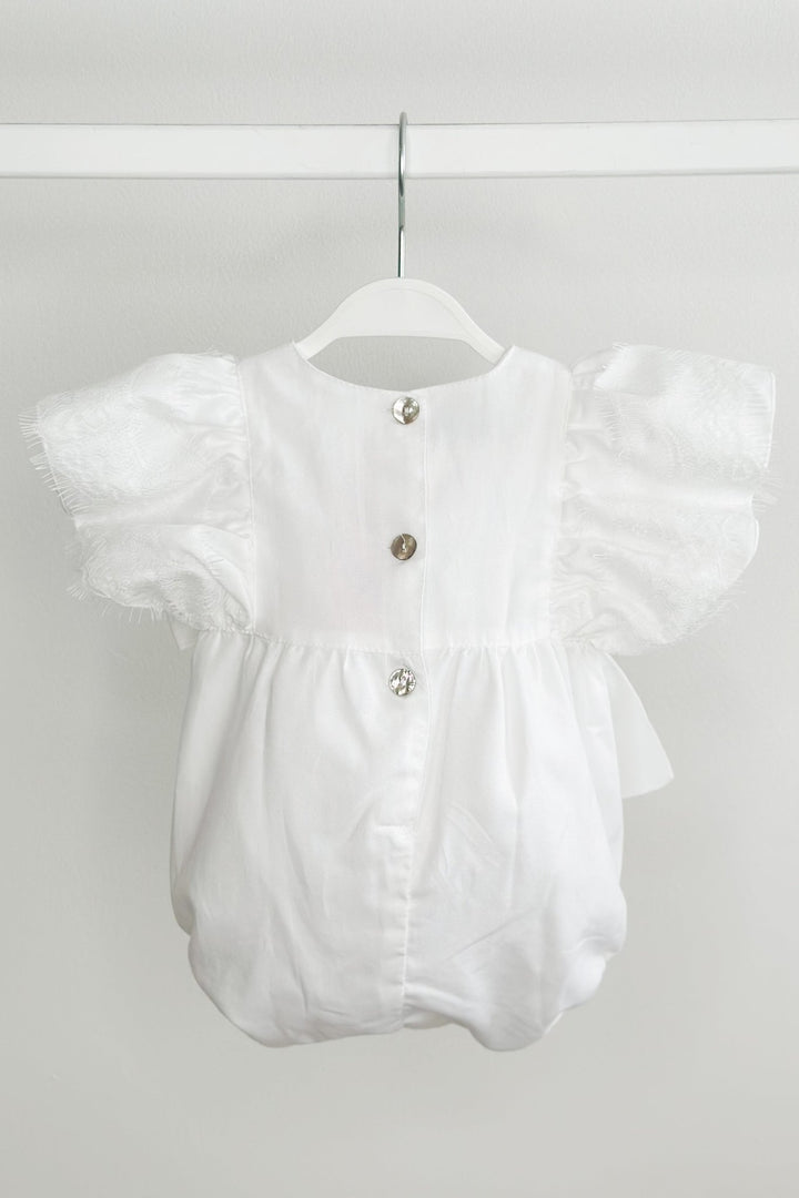Phi "Elaia" White Lace Romper - Millie and John