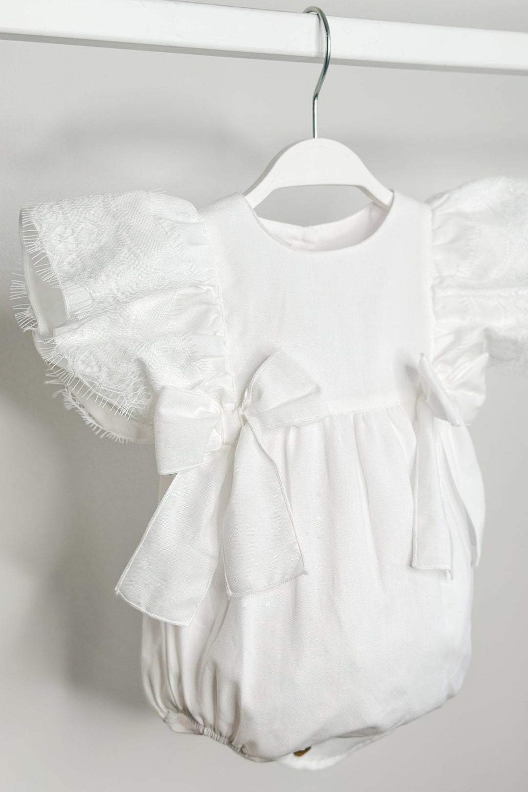 Phi "Elaia" White Lace Romper - Millie and John