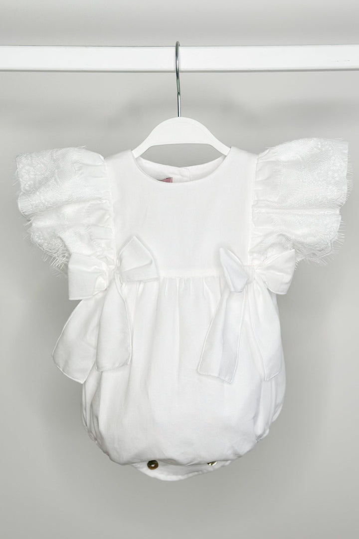 Phi "Elaia" White Lace Romper - Millie and John